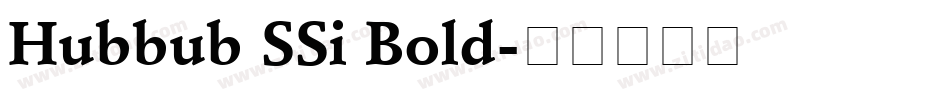 Hubbub SSi Bold字体转换